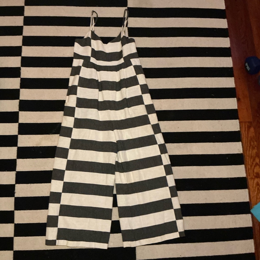 Mara Hoffman Striped Wide-Leg Linen Jumpsuit - Picture 2 of 8